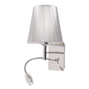 Bright Star Lighting WB030/2 CHROME Polished Chrome Wall Fitting with Silver Thread Shade