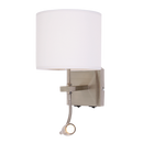 Bright Star Lighting WB032/2 SATIN Chrome Fitting with White Shade
