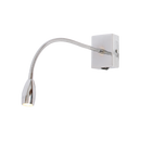 Bright Star Lighting WB041/1 CHROME Polished Chrome Wall Fitting with Gooseneck Arm for LED and Switch