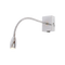 Bright Star Lighting WB041/1 CHROME Polished Chrome Wall Fitting with Gooseneck Arm for LED and Switch