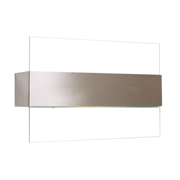 Bright Star Lighting WB062/1 SATIN Chrome Wall Bracket with Clear Glass