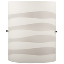 Bright Star Lighting WB079/1 WHITE Patterned Glass with Polished Chrome Clips