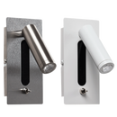 Bright Star Lighting WB100 WH LED Metal Wall Bracket with Rotating Arm and Switch