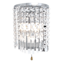 Bright Star Lighting WB1132 CHROME Polished Chrome Wall Bracket with Glass and Crystals