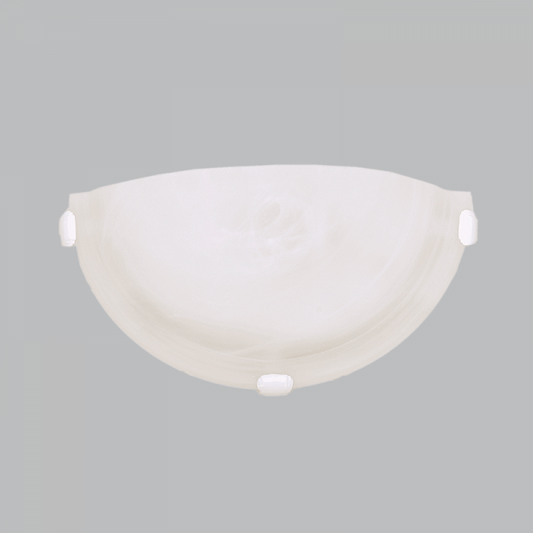 WB12009 Bright Star WHITE MARBLE GLASS WHITE CLIPS