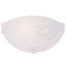 Bright Star Lighting WB1299/1 WHITE Patterned Glass with White Clips