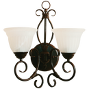 Bright Star Lighting WB1470/2 OLD/GD Metal Wall Bracket with Alabaster Glass