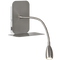 Bright Star Lighting WB174/1 USB Satin Chrome Wall Bracket with Gooseneck Arm for LED