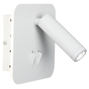 Bright Star Lighting WB214 WHITE Matt White Metal Wall Bracket with Back Light and 2 Switches