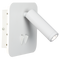Bright Star Lighting WB214 WHITE Matt White Metal Wall Bracket with Back Light and 2 Switches