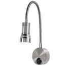 Bright Star Lighting WB219 SATIN Metal LED Wall Light with Flexible Arm and Switch