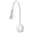 Bright Star Lighting WB219 WHITE Metal LED Wall Light with Flexible Arm and Switch