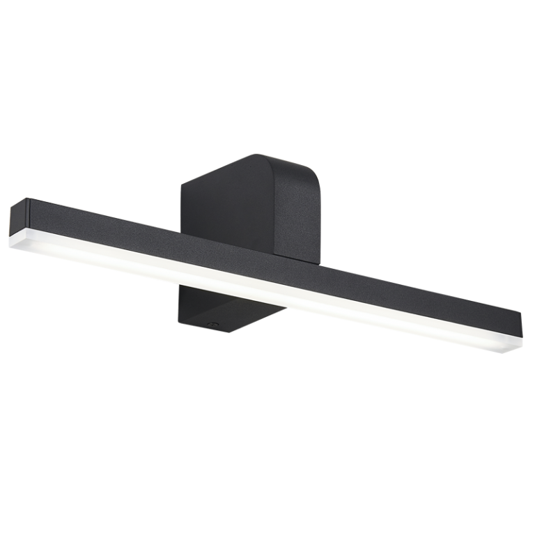 Bright Star Lighting WB272 BLACK Bathroom Mirror or Picture Light with Diffuser