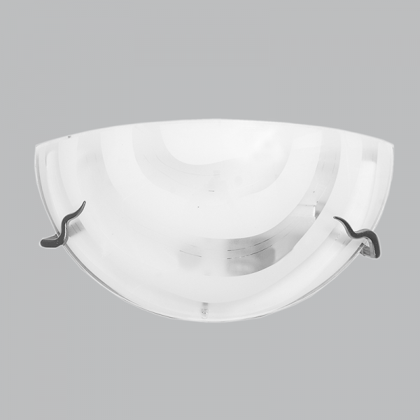 Bright Star Lighting WB3031 SATIN White / Opaque Glass with Satin Chrome Skew Clips