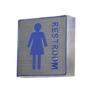 Bright Star Lighting WB306 BLUE Brushed Silver Female Restroom Sign