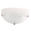 Bright Star Lighting WB325 CHROME Metal Base with Patterned Glass and Chrome Clips