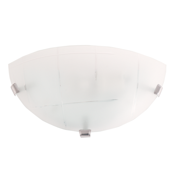 Bright Star Lighting WB326 CHROME Metal Base with Patterned Glass and Chrome Clips