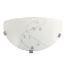 Bright Star Lighting WB328 CHROME Metal Base with Patterned Frosted Glass and Chrome Clips