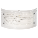 Bright Star Lighting WB334 LED White Patterned Glass with Crystals and Polished Chrome Clips