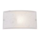 Bright Star Lighting WB3357/1 WHITE Patterned Glass with Chrome Clips