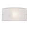 Bright Star Lighting WB3357/1 WHITE Patterned Glass with Chrome Clips