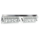 Bright Star Lighting WB346 LED Stainless Steel Wall Bracket with Clear Glass and K9 Crystals