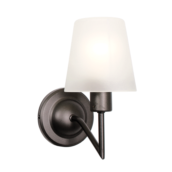 Bright Star Lighting WB454/1 CHARCOAL Metal Wall Bracket with Frosted Glass
