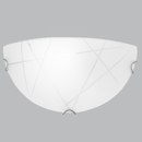 Bright Star Lighting WB513 CHROME Frosted Patterned Glass with Polished Chrome Clips