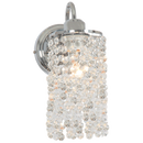 Bright Star Lighting WB522/1 CHROME Polished Chrome Wall Fitting with Clear Acrylic Crystals