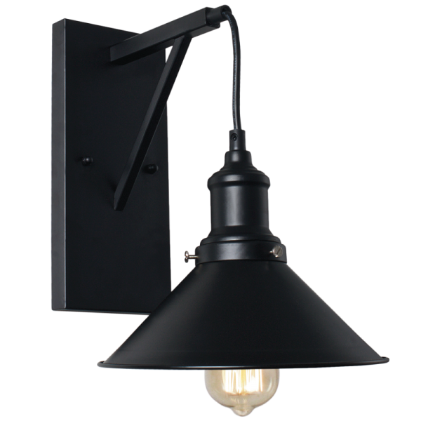 Bright Star Lighting WB529/1 BLACK Metal Wall Bracket