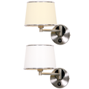 Bright Star Lighting WB894 SC/WH Satin and Polished Chrome Swing Arm Wall Fitting with Switch