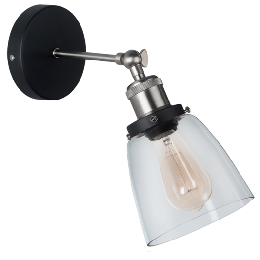 WB921 Bright Star SATIN SATIN CHROME CLEAR GLASS 1X40W ES