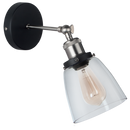 Bright Star Lighting WB921 SATIN Satin Chrome Wall Bracket with Clear Glass