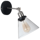 Bright Star Lighting WB922 SATIN Satin Chrome Wall Bracket with Clear Glass