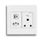 Legrand 572070 White Arteor Premium Monoblock with 3A USB A&C, Euro & RSA 4x4 Wall Socket