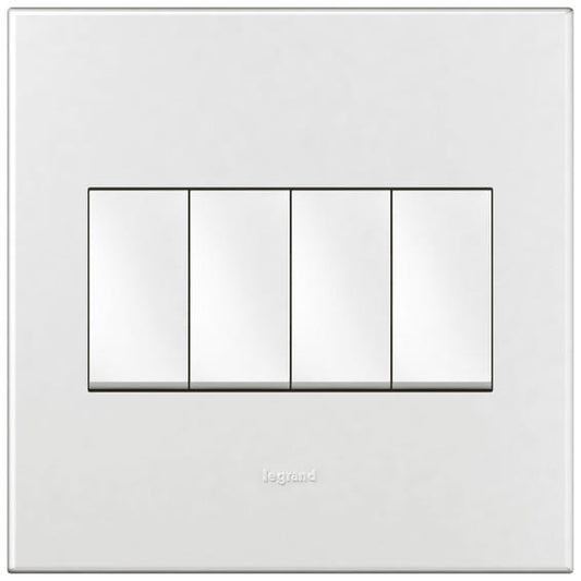Legrand 572009 Arteor Premium Range White on White 4 Lever 1 Way Switch – 4 X 4