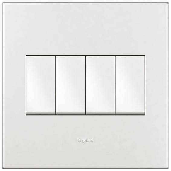 Legrand 572009 Arteor Premium Range White on White 4 Lever 1 Way Switch – 4 X 4
