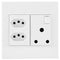 Legrand 572066 Monoblock White with White Cover Plate 2x Euro, 1x RSA 4x4 Wall Socket