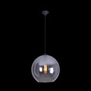 K. Light CA-KLCH-108S/SM Black with Smoke Glass 230v 60W E27 Small Glass Ball Pendant