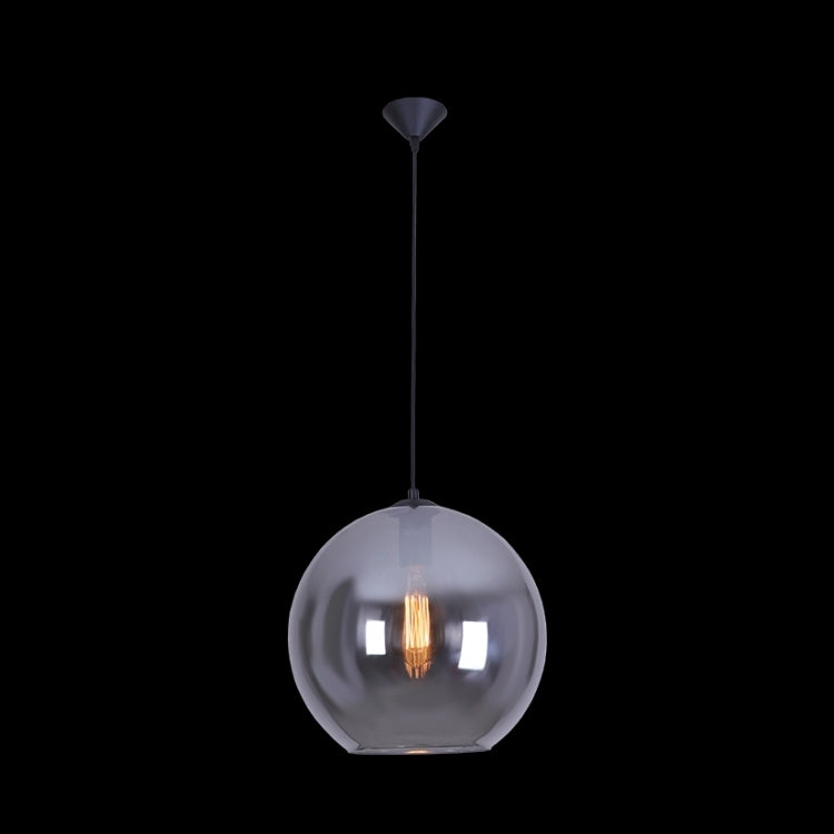 K. Light CA-KLCH-108S/SM Black with Smoke Glass 230v 60W E27 Small Glass Ball Pendant