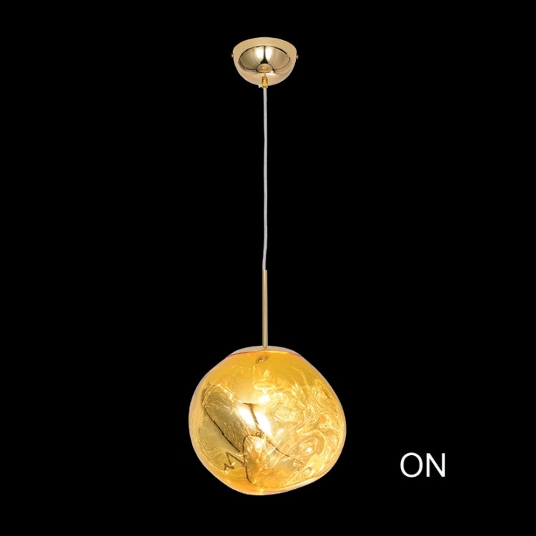 K. Light DL-KLCH-9305/GD Gold with Gold Acrylic Shade 230v 40W E27 Gold Molten Pendant