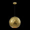 K. Light G-KLCH-820-L/SG Satin Gold 230v 60W E27 Large Laser Cut Metal Ball Pendant, Satin Gold
