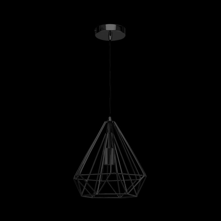 K. Light G-KLCH81015M/BL Black 230v 60W E27 Medium Prism Pendant