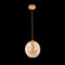 K. Light GO-KLCH-160S/SG Satin Gold with Amber Glass 230v 60W E27 Single Small Molecule Pendant