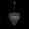 K. Light KLCH-6515/6-BL Charcoal Grey 230v 40W E14 Large Crystal 5 Tier Chandelier, Charcoal Grey