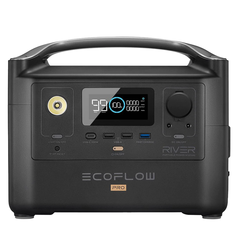 Ecoflow 720Wh 600w Portable Power Station for Loadshedding with Double 3pin Lead