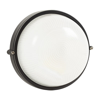 Radiant Lighting RB153B Round Small Plain Bulkhead Black 1xE27 WT1A BL