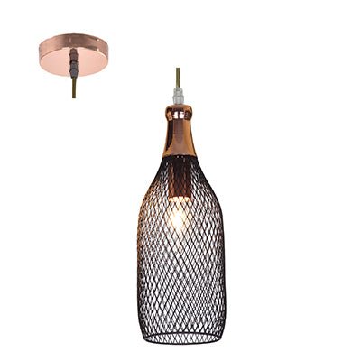 Radiant Lighting RP292 Pendant 110mm Matt Black/Copper PF202E27MBLK /CP