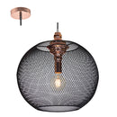 Radiant Lighting RP293 Pendant 475mm Copper/Matt Black Mesh PF203E27MBLK /CP