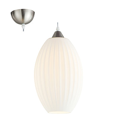 Radiant Lighting RP333 Pendant E27 285mm Glass PF0020WH